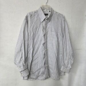ORVIS Shirt Mens XL Checkered Long Sleeve Linen Button Down Shirt Pocket